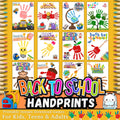 Back to School Handprint Craft Printable | First Day of School Activity | Classroom Bulletin Board Decor | Kids Art PDF | DIY Keepsake