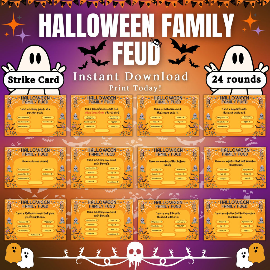 8-in-1 Halloween Games Bundle | Printable Party Fun for All Ages | All in One Halloween Game Bundle for Family Activities and Party