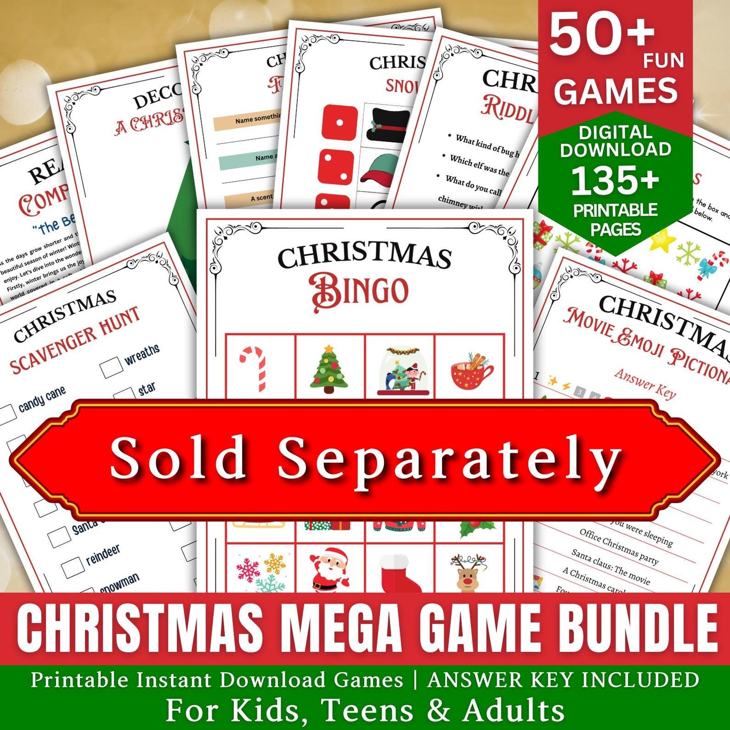 2200+ Christmas Clipart Bundle, Cute Santa Clipart, Reindeer, Snowman, Elf, Winter Holiday Clipart, PNG Festive, Xmas PNGs, Commercial Use