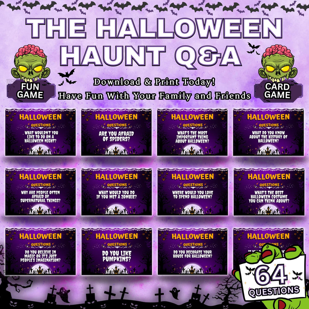 8-in-1 Halloween Games Bundle | Printable Party Fun for All Ages | All in One Halloween Game Bundle for Family Activities and Party