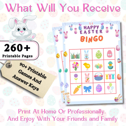 Easter Party Games Bundle, Easter Family Games, Printable Easter Party Games, Easter Classroom Activities for Kids, Easter Trivia Feud Game