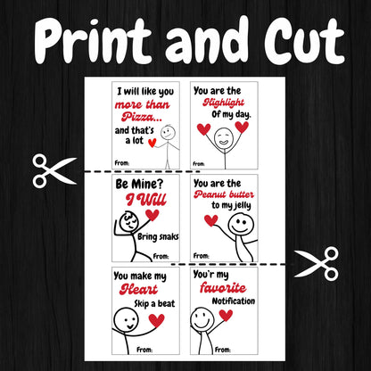 Funny Slang Valentine's Day Cards for Kids & Teens, Printable Classroom Val, Tween and School Valentine Cards, Hilarious Valentine Printable