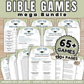 Bible Games Mega Bundle 65+ Printable Christian Games for Kids & Adults | 190+ Pages | Church, Youth Group, Sunday School, Family Game Night