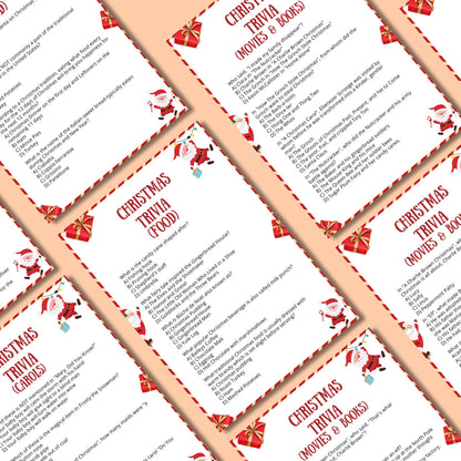 Christmas Trivia Game, Christmas Party Game, Trivia For Kids, Teens & Adults, Printable Game, Holiday Trivia For Family | Office Party Fun