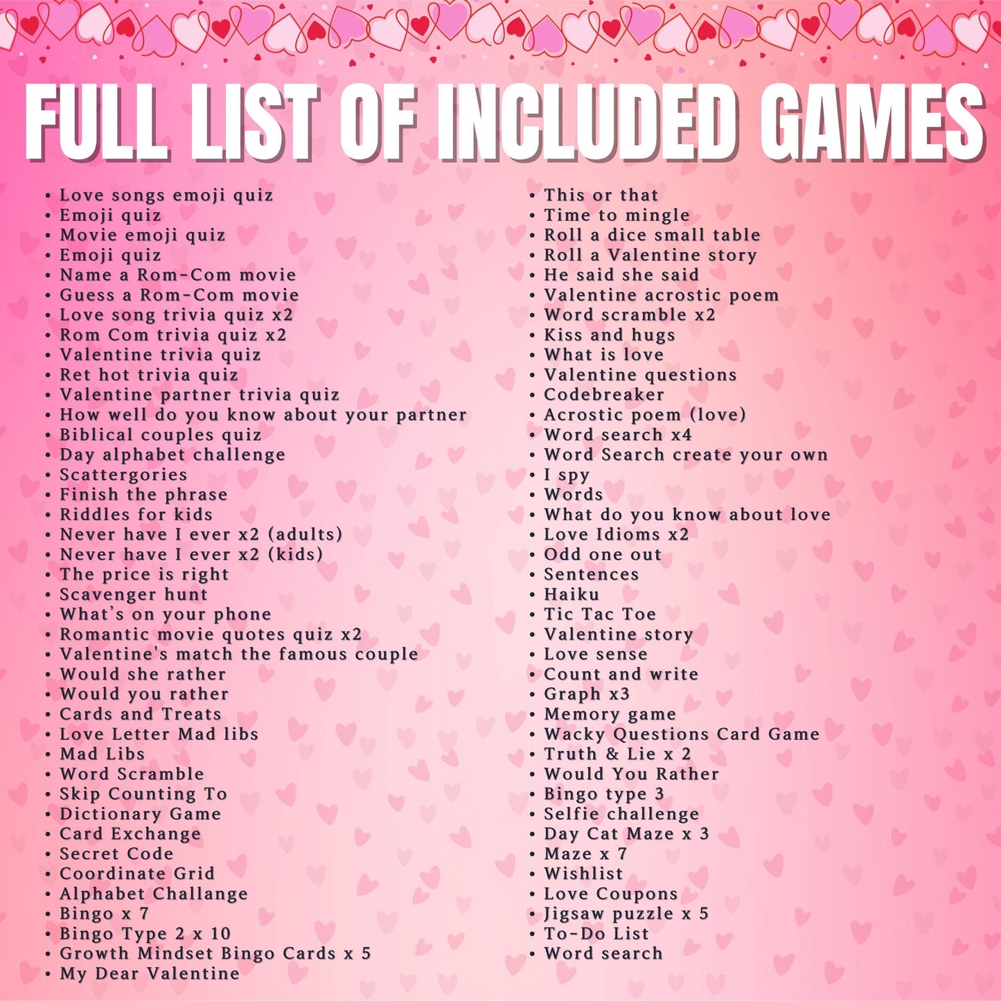 200+ Pages Valentines Day Games Bundle | 75+ Fun Valentine’s Printable Games for Kids & Adults Party Games, Emoji Game, Classroom Activities