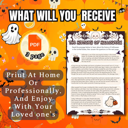 History of Halloween Trivia Game | Fun Quiz Game for Kids & Adults | Perfect for Halloween Parties, Classroom Activities | Family Gatherings