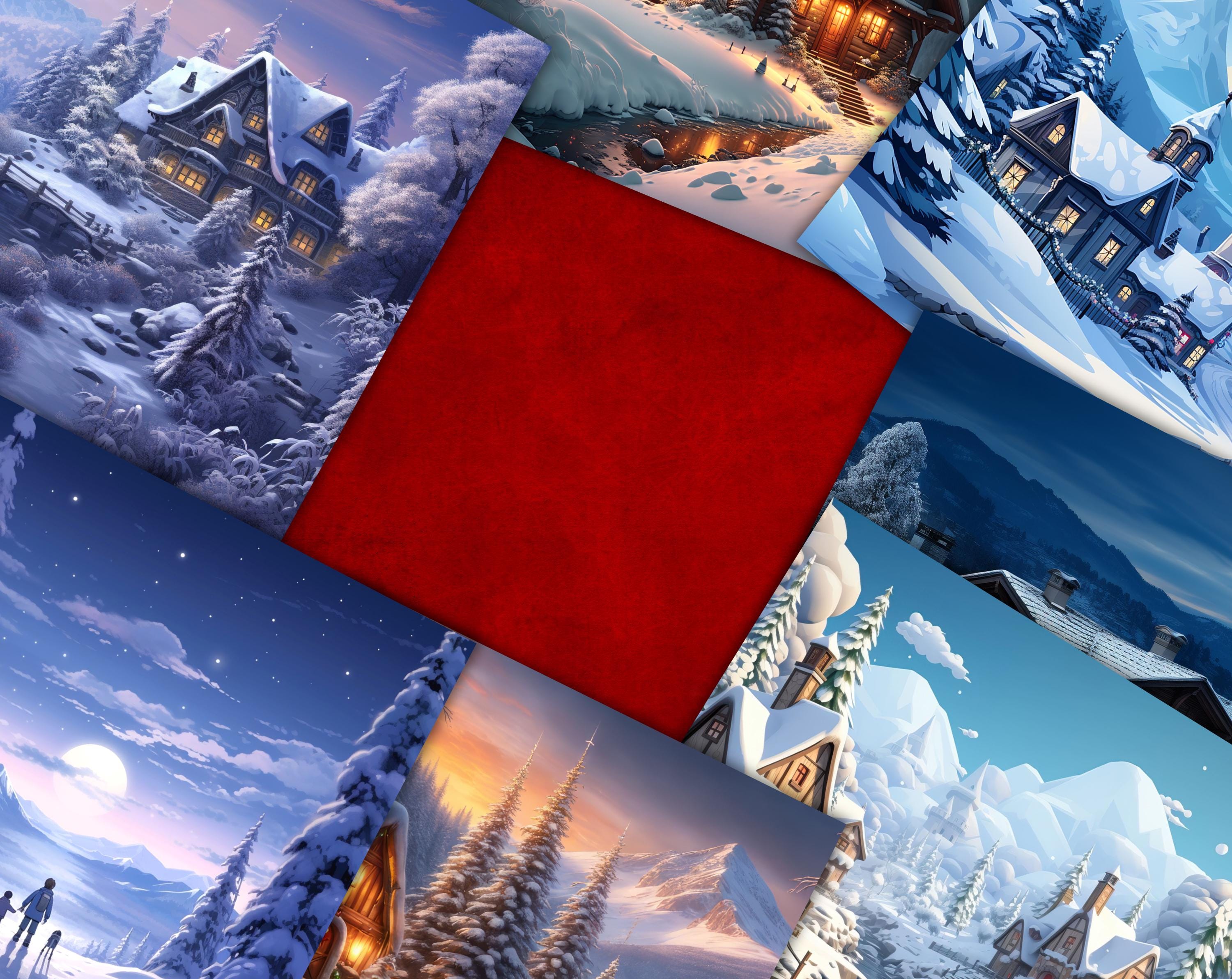 100+ Christmas Digital Paper, Christmas Scrapbook Papers, Christmas PNG, Christmas Backgrounds, Christmas Scenes, Christmas Wallpaper PNGs