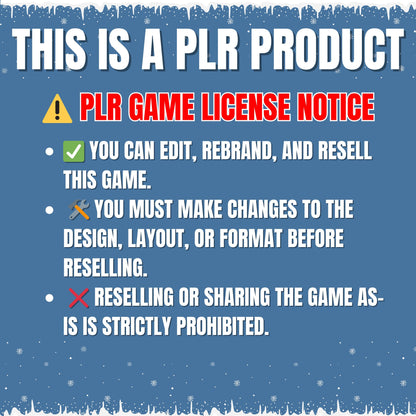 Christmas PLR MRR Mega Bundle – 250+ Games, Cliparts, Digital Papers and Tumbler Wraps | Printable Holiday Pack for Resale & Fun