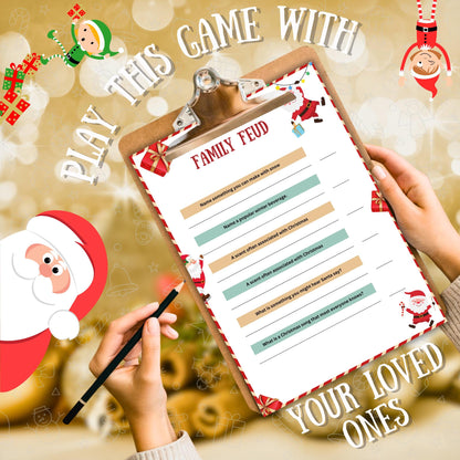 Christmas Family Feud, Printable Family Feud, Fun Feud Game, Family Group Night Game, Party Activity, Friendly Feud For Kids & Adults Pdf