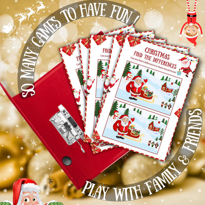 Christmas Find The Difference Game, Christmas Spot The Difference, Christmas Printable Game For Kids & Classroom Activity, Christmas Party