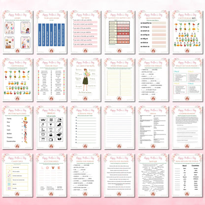 Mother's Day Game & Activity Bundle | Printable Games for Mom | Party Fun, Crafts and Activities | Instant Download for Family and Kids
