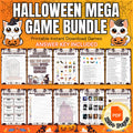 120+ Halloween Games Mega Bundle For Adults Teens & Kids | Halloween Printable Party Games | Halloween Family and Classroom Activities