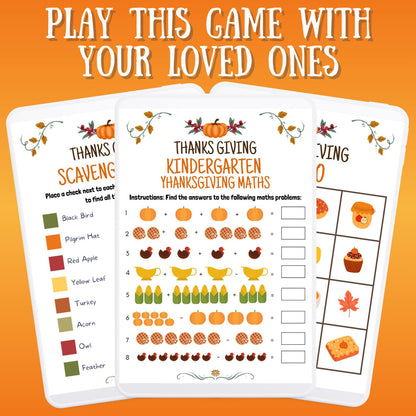 Thanksgiving Printable Games | 200+ Thanksgiving Games Bundle | Thanksgiving Kids Teens & Adults Games | Thanksgiving Trivia Games
