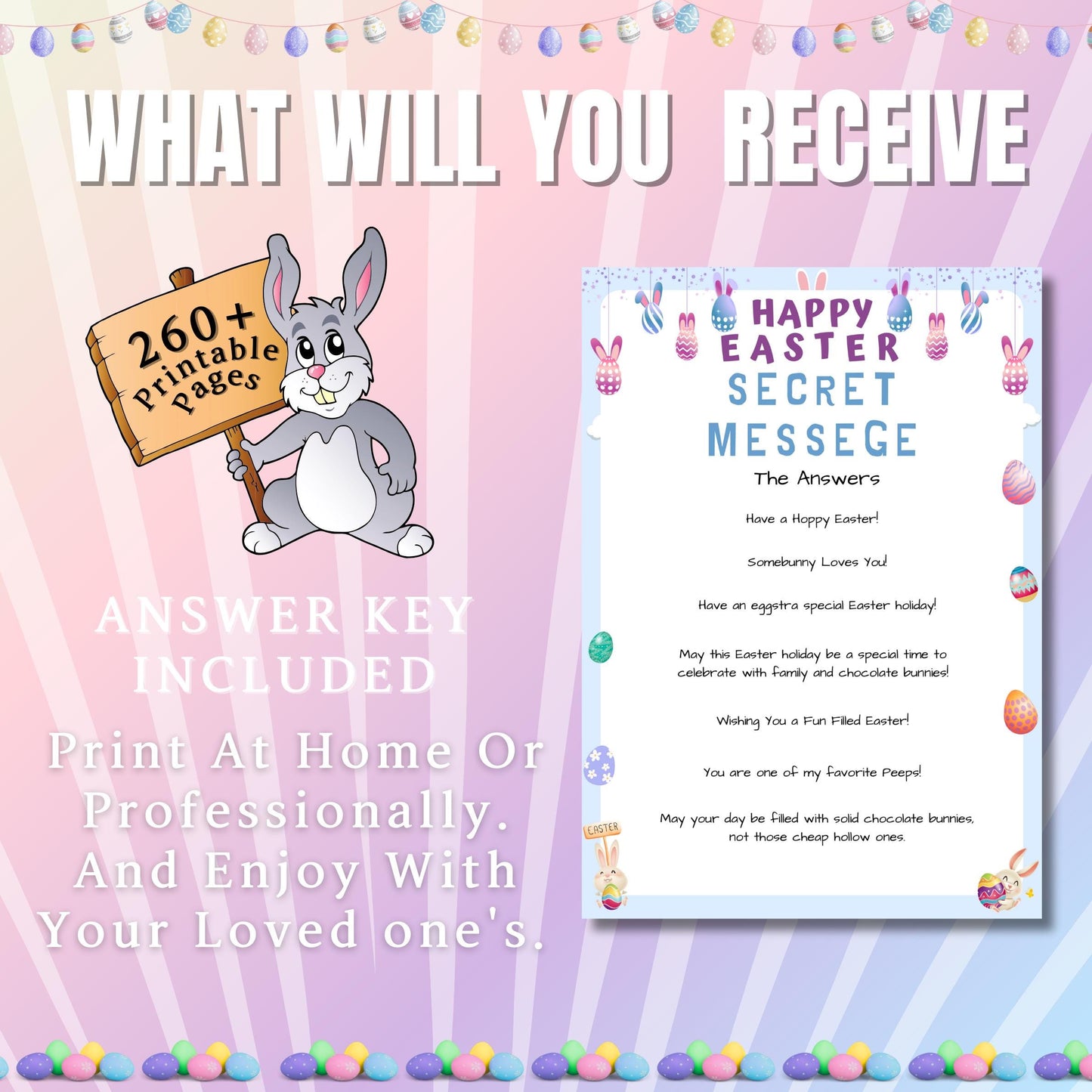 Easter MEGA Games Bundle, 260+ Fun & Engaging Printable Games, Bingo, Trivia, Scavenger Hunt, Word Puzzles, Mazes, Family | Kids Activities