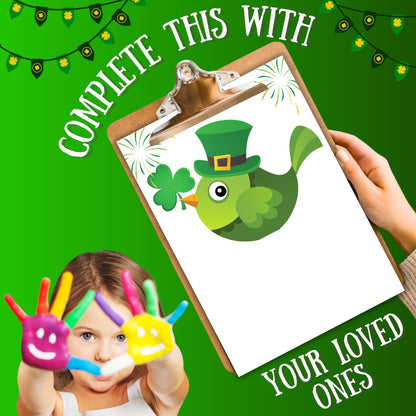 St. Patrick's Handprint | Footprint Craft Bundle, Leprechaun & Clover Handprint Art | Preschool Craft for Kids,  Printable St. Patrick’s Day