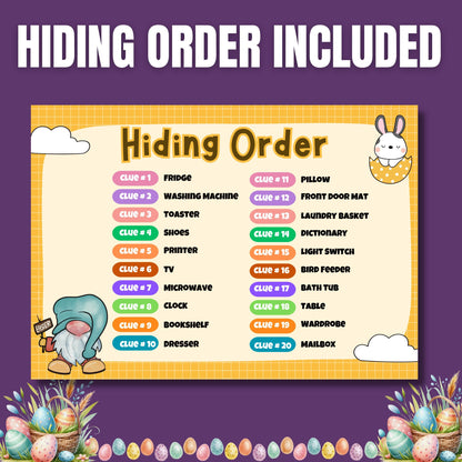 Easter Scavenger Hunt | Fun Printable Treasure Hunt Game | Easter Egg Hunt Clues for Kids & Families | Party Activity | Instant Download