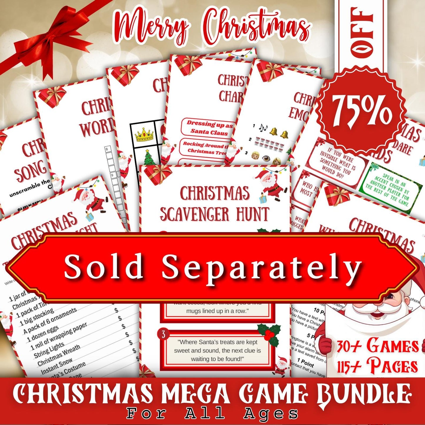 2200+ Christmas Clipart Bundle, Cute Santa Clipart, Reindeer, Snowman, Elf, Winter Holiday Clipart, PNG Festive, Xmas PNGs, Commercial Use