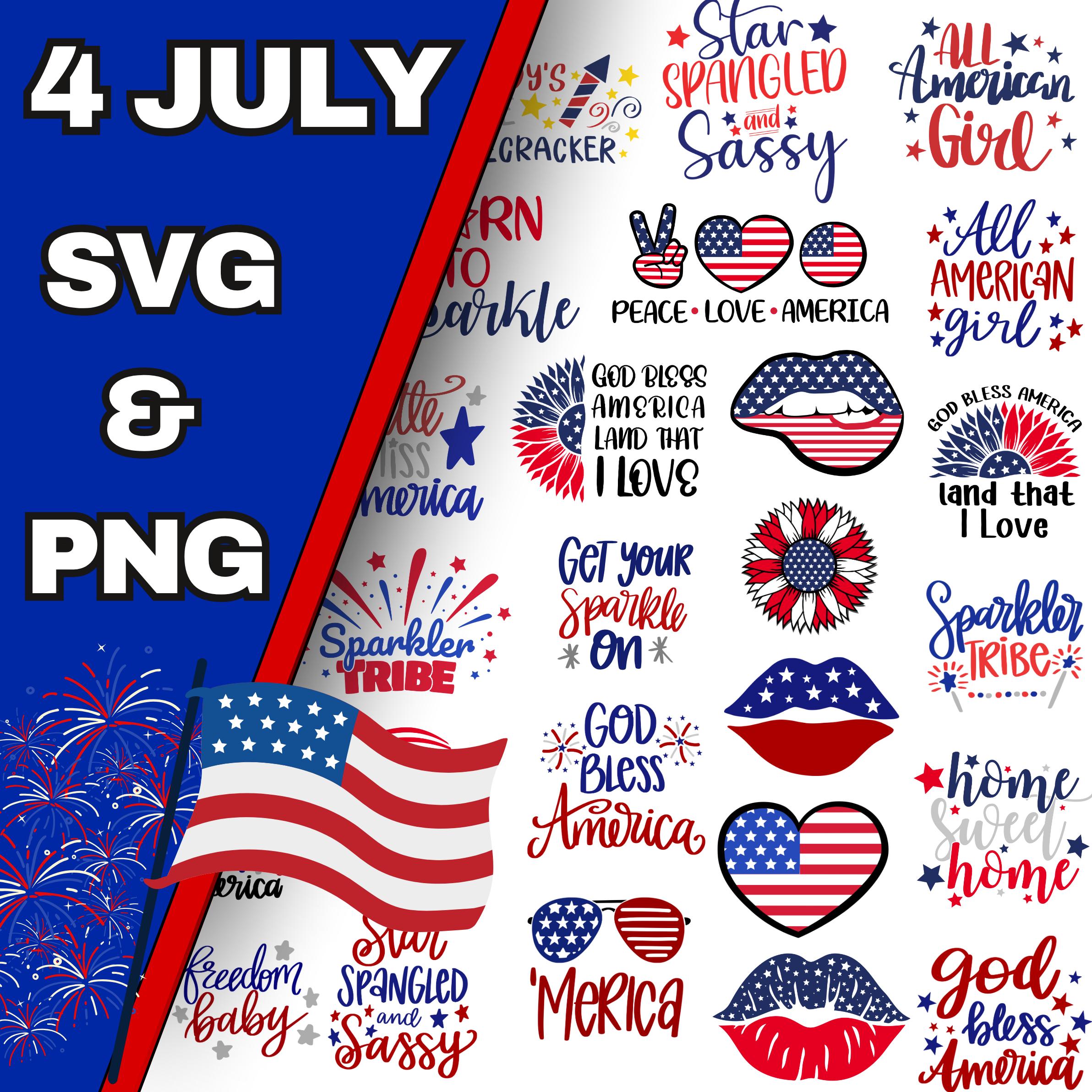4th of July PNG SVG Bundle | 150+ Patriotic Designs for Sublimation & Cricut | Independence Day, USA, American Flag Clipart | Digital