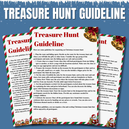 Indoor Christmas Treasure Hunt, Xmas Scavenger Hunt, Christmas Activity For Kids & Adults, Puzzle For Christmas Gift, Game For Older Kids