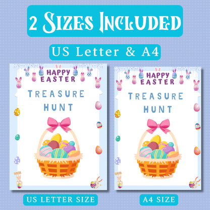 Easter Treasure Hunt | Fun Printable Easter Hunt Game for Kids & Families | Easter Party Activity | Instant Download | A4 And US Letter