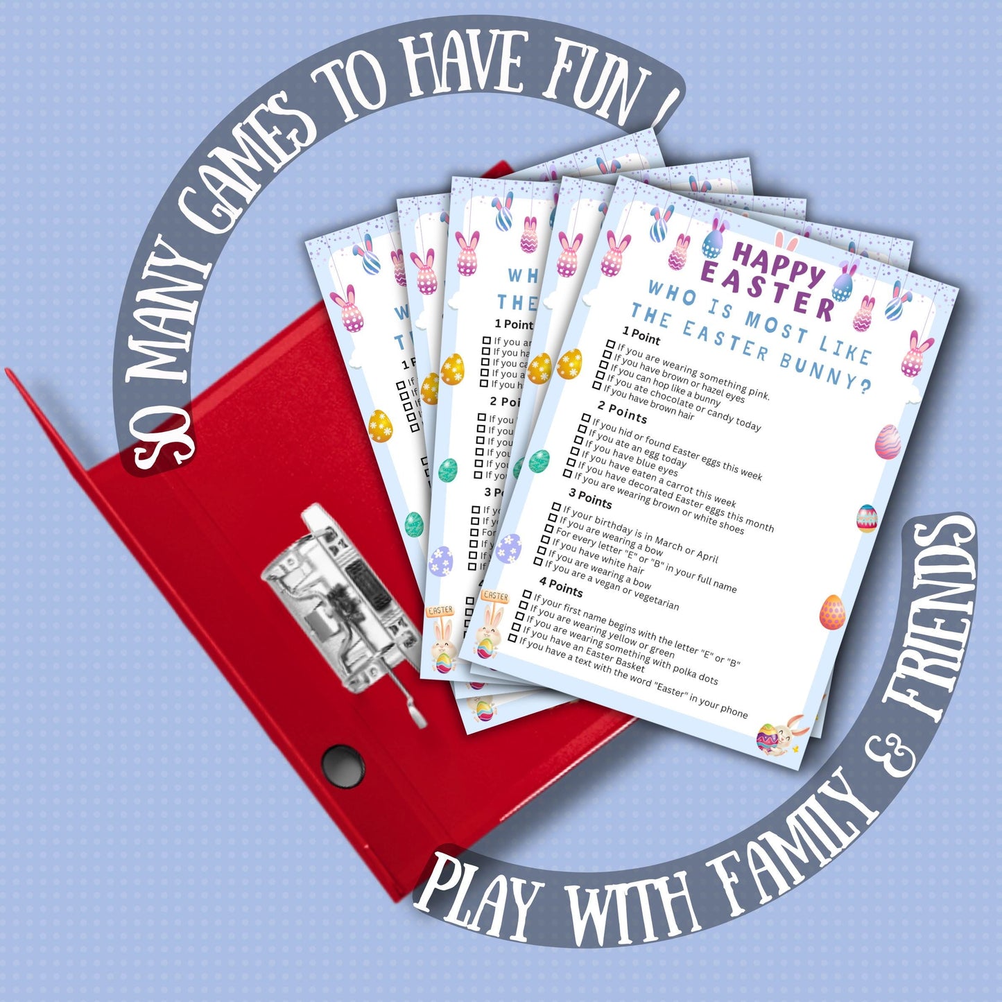 Who Is Most Like the Easter Bunny? | Fun Easter Party Game | Printable Easter Activity for Kids & Adults | Family, Classroom, Church Game