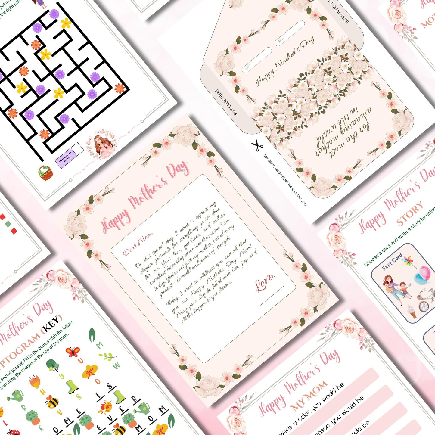 Mother's Day Games Bundle | Printable Party Games for Mom | Fun Mother's Day Activities, Crafts, Trivia, Bingo & More, Instant Download PDF