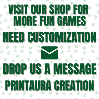 St Patrick's Day Games | St Patricks Games | St Patty's Day Game | St Patricks Party Games | Printable St Patricks Games Kids Teens Adults