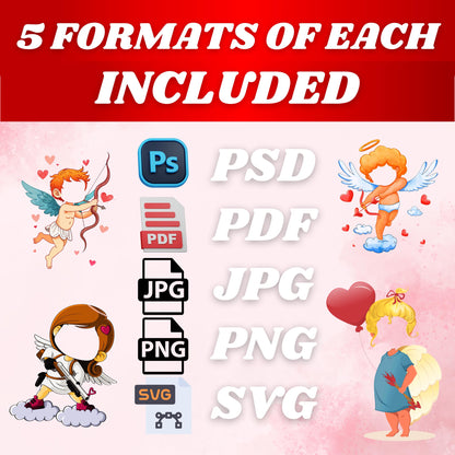 60+ Valentine Add Your Own Photo Face, DIY Elf Yourself PNG Bundle, Elf Face Blank, Valentine Craft for Kids, Val Decor Craft, Perfect Fun