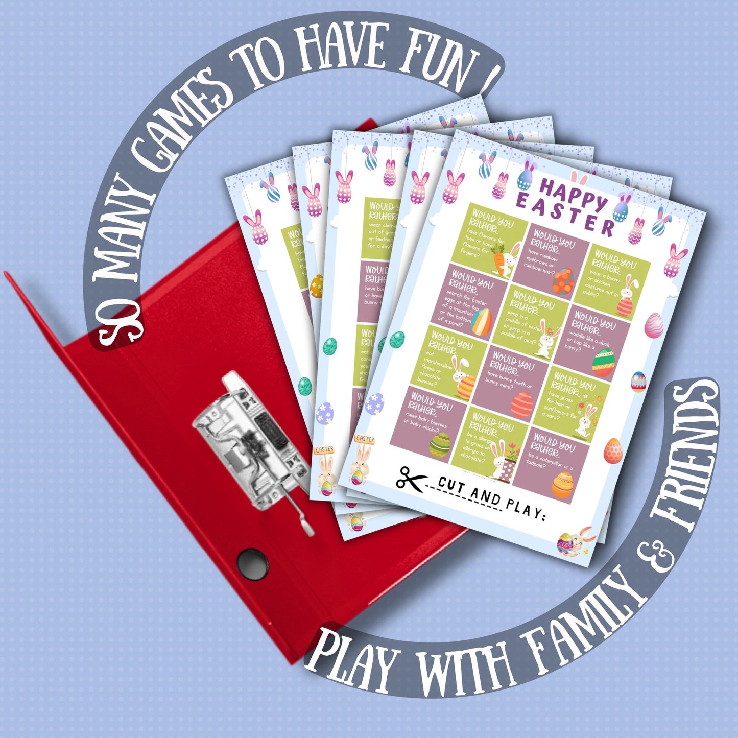 Easter Would You Rather Game | Fun Printable Easter Party Game | Kids & Adults Activity | Easter Family Game | Instant Download PDF