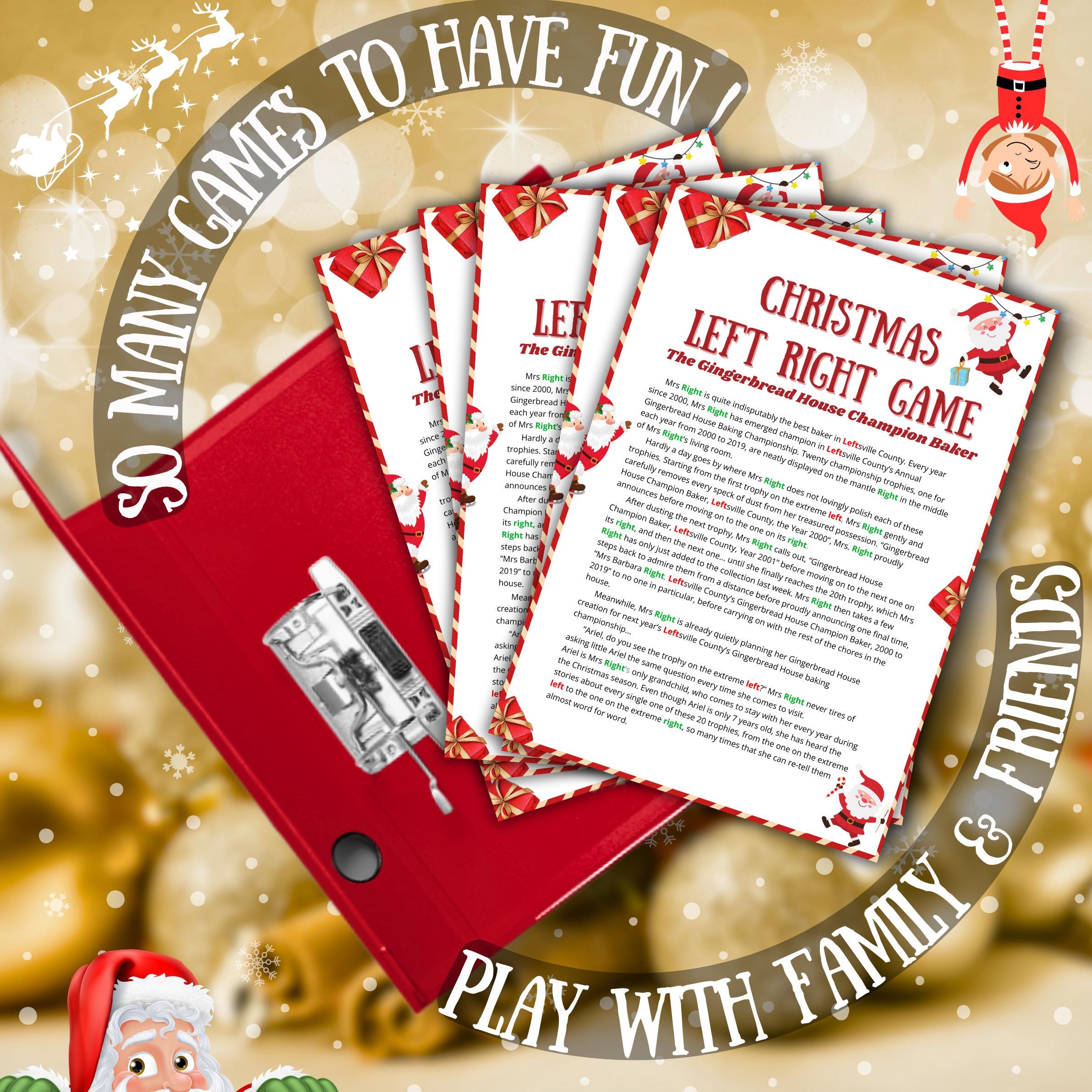 Christmas Left Right Game, Christmas Games, Xmas Games, Christmas Party Game, Pass The Present, Pass The Gift Game, Adults & kids Games, Pdf
