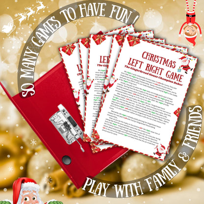 Christmas Left Right Game, Christmas Games, Xmas Games, Christmas Party Game, Pass The Present, Pass The Gift Game, Adults & kids Games, Pdf