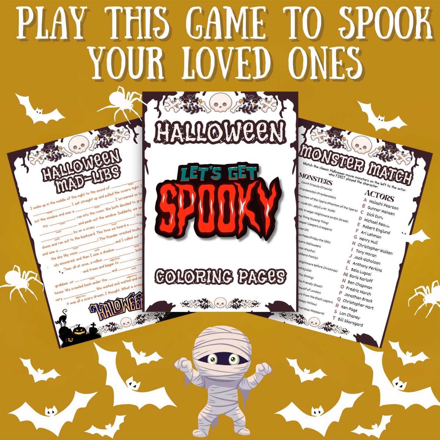 120+ Halloween Games Mega Bundle For Adults Teens & Kids | Halloween Printable Party Games | Halloween Family and Classroom Activities