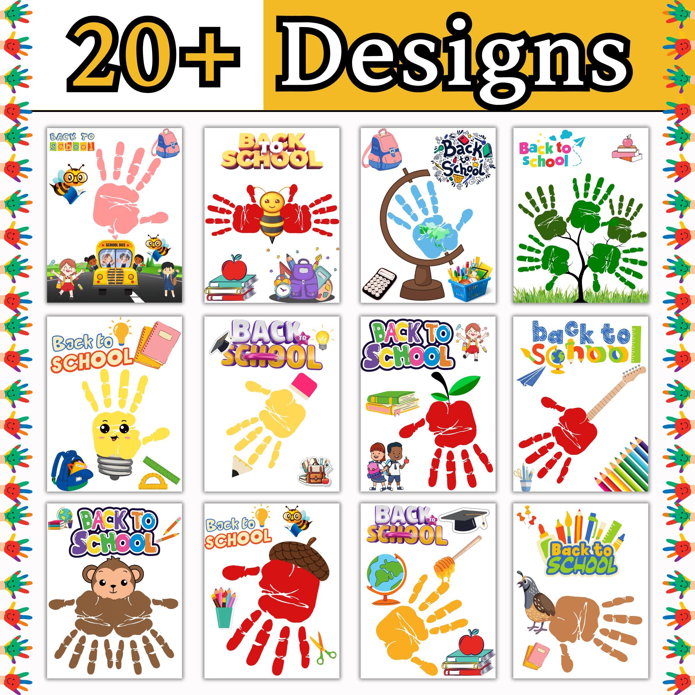 Back to School Handprint Craft Printable | First Day of School Activity | Classroom Bulletin Board Decor | Kids Art PDF | DIY Keepsake