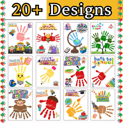 Back to School Handprint Craft Printable | First Day of School Activity | Classroom Bulletin Board Decor | Kids Art PDF | DIY Keepsake
