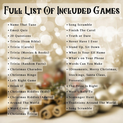 30+ Christmas Game Bundle, Christmas Party Games For Kids & Adults, School Xmas Games, Office Xmas Printable Game Bundle, Family Group Games