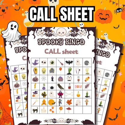 Halloween  Bingo Game | Festive Spooky Bingo for Kids, Teens & Adults | Printable Halloween Fun for Parties, Family | Classroom Activities