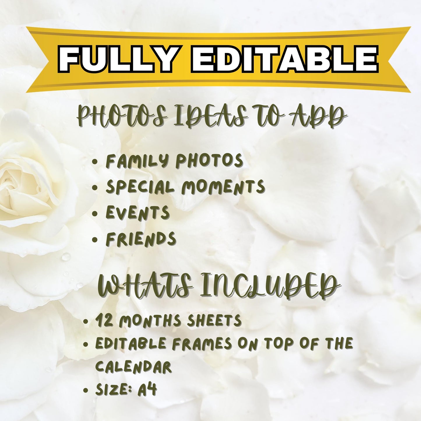 Editable 2025 Calendar Templates | Fully Editable for Free in Canva, Custom Design for Canva I Mini Calendar 2025, Add Your Own Photo