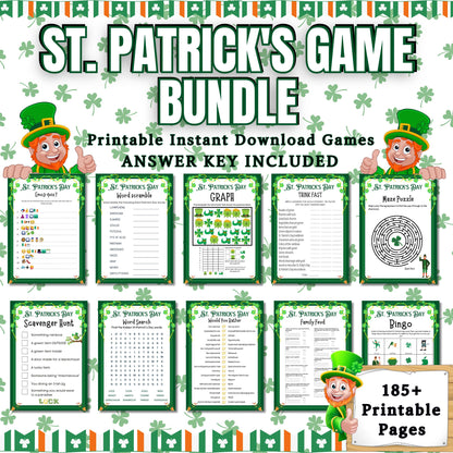 St Patrick's Day Games | St Patricks Games | St Patty's Day Game | St Patricks Party Games | Printable St Patricks Games Kids Teens Adults