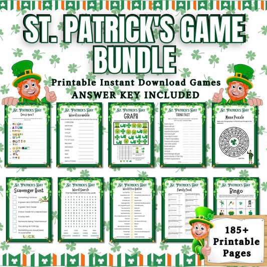 St Patrick's Day Games | St Patricks Games | St Patty's Day Game | St Patricks Party Games | Printable St Patricks Games Kids Teens Adults