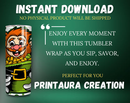 St. Patrick's Day Tumbler Wrap Bundle | 120+ Irish-Themed Designs | Shamrock, Leprechaun, Lucky PNG | Sublimation Wraps for 20oz Tumblers