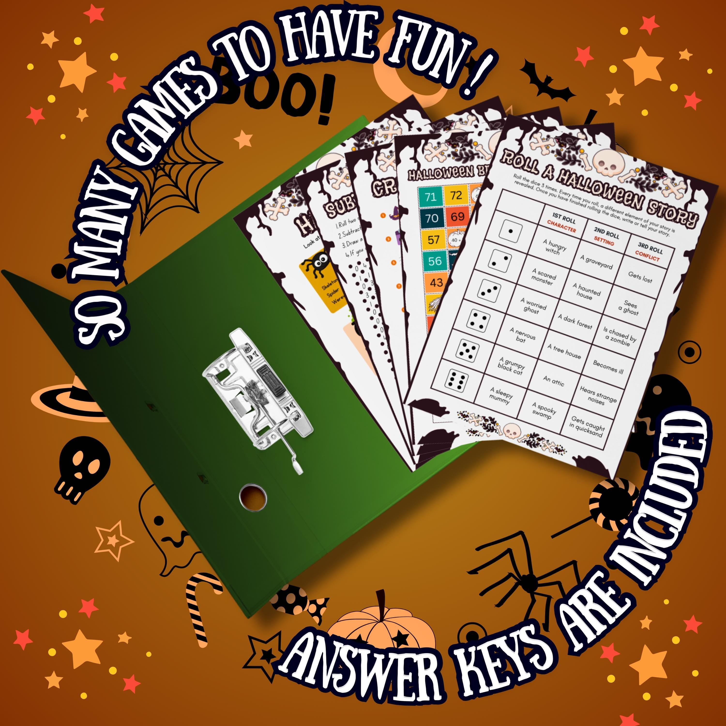 80+ Halloween Printable Games Bundle | Fun Party Games for Kids, Teens & Adults | Halloween Activities, Classroom Games, Bingo, Puzzles