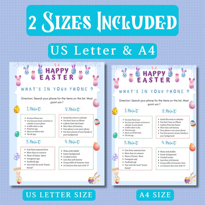 Easter What's On Your Phone Game | Fun Easter Party Game | Printable Easter Activity for Kids & Adults | Celebration Game | Instant Download