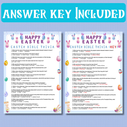 Easter Trivia Quiz | Fun & Challenging Easter Game | Printable Easter Party Game for Kids and Adults | Family Game Night | Instant Download