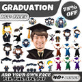 150+ Graduation Add Your Own Photo PNG Bundle, DIY Graduate Yourself, Cap & Gown Characters, Perfect for Kids Craft | Bulletin Board Decor