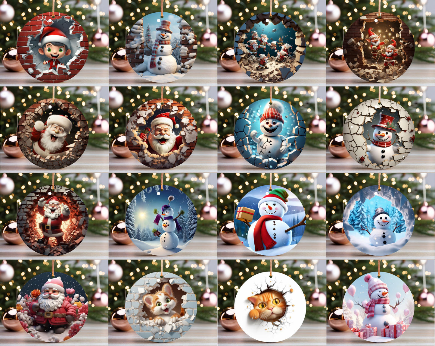 240+ Cartoon Christmas Ornament Bundle, PNG Sublimation, Christmas Decor Accents Bundle, Christmas Ornaments, Christmas PNG Digital Download