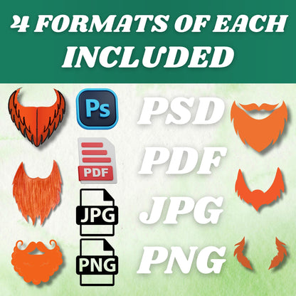 Leprechaun Beard Add Your Own Face PNG | DIY St. Patrick’s Day Face Cutout | Funny Irish Photo Prop | Digital Download, Face Photo Picture