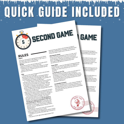 Christmas 5 Sec Game, Christmas Activity For Kids & Adults, Fun Christmas Party And Office Game, Printable Christmas Game, Xmas Card Games