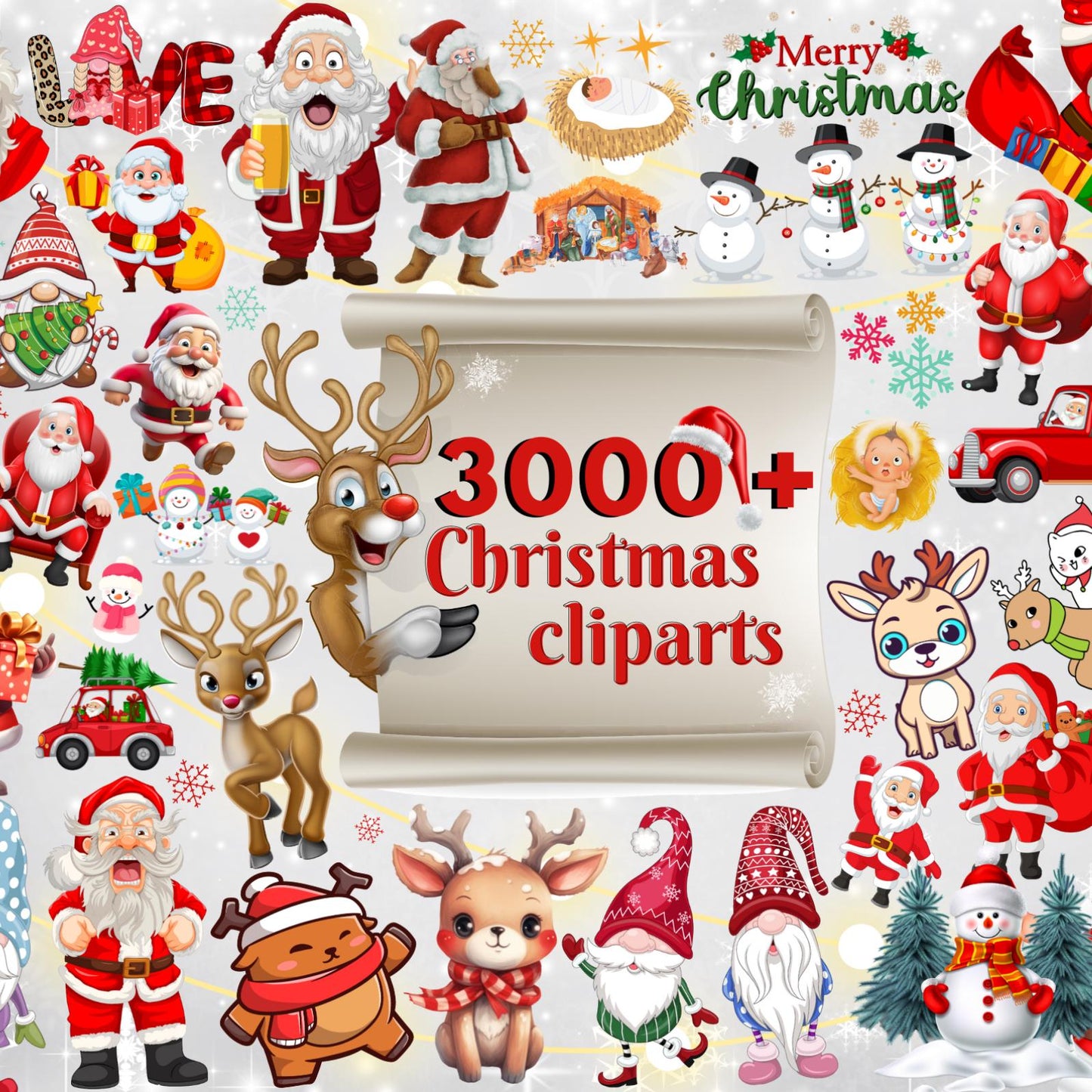 Christmas PLR MRR Mega Bundle 20000+ | Whole Shop License | SVGs, Clipart, Papers, Wraps | Resell Digital Holiday Files, Art & Designs