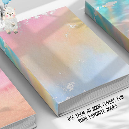 Pastel Watercolor Digital Paper Pack 180+ Seamless 12x12 Backgrounds, 300 DPI Textures for Scrapbooking, Invitations, Sublimation & Crafts