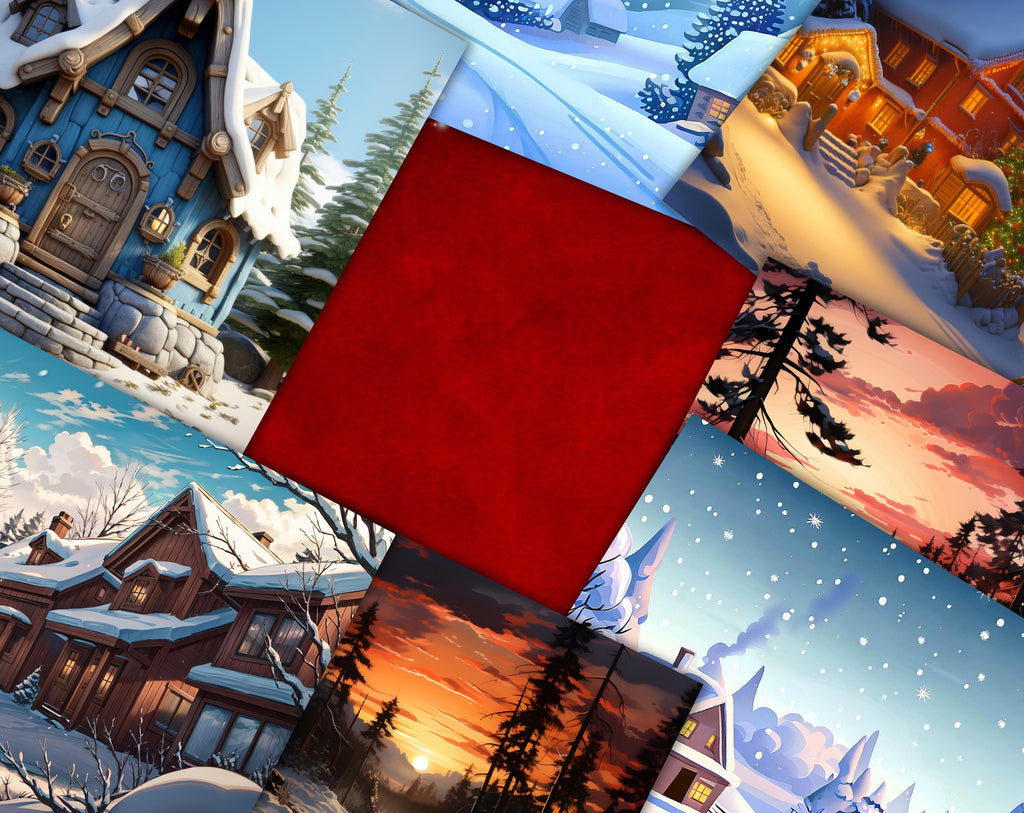 100+ Christmas Digital Paper, Christmas Scrapbook Papers, Christmas PNG, Christmas Backgrounds, Christmas Scenes, Christmas Wallpaper PNGs